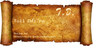 Tull Dóra névjegykártya